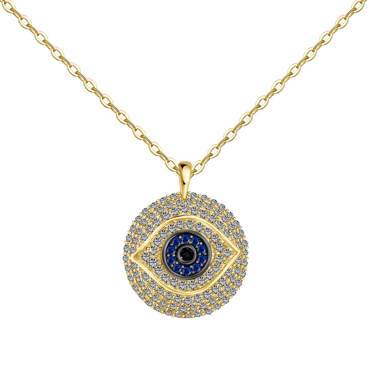 Silver S925 Evil Eye Zircon Necklace